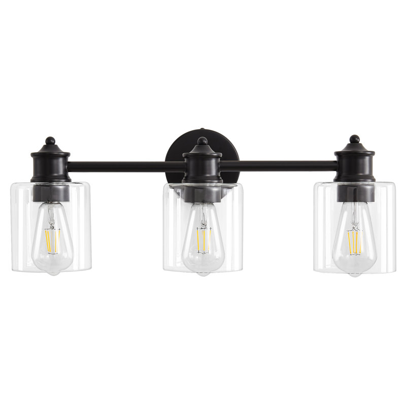 Kishaan 3 - Light Dimmable Vanity Light Bathroom Vanity Light Fixtures, Matte Black