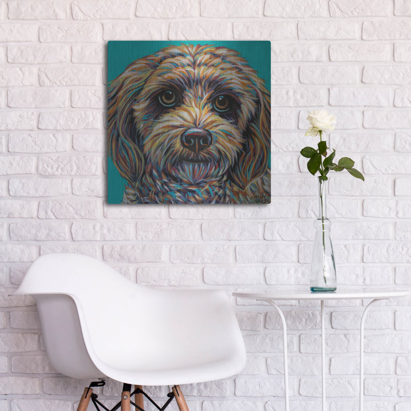 «Blue Doodle Brother 2» par Carolee Vitaletti, H 24 po x l 24 po
