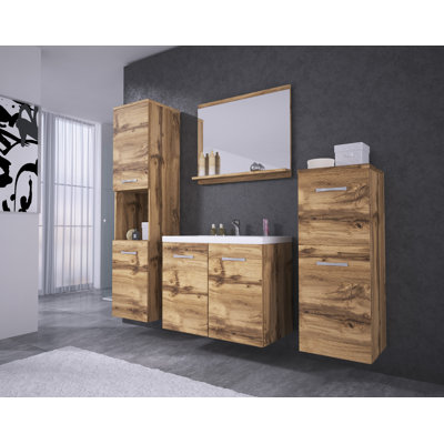 Saint-Leu 30Cm W x 132Cm H x 30Cm D Bathroom Storage Furniture Set