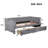 Gray Velvet Twin Daybed With Ergonomic And 2 Practical Drawer Options In For A Relaxed Vibe Drawers-1257733005