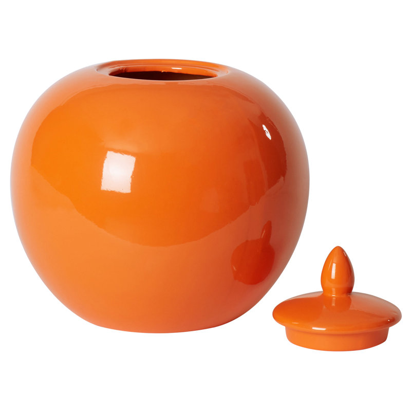 Pot de rangement Asadbek, Orange, H 11 po x l 10,5 po x P 10,5 po