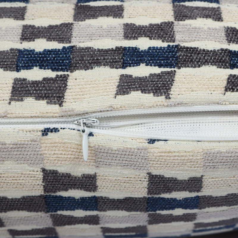 Housse de coussin en jacquard Tatami (ensemble de 2), Pacific Tatami