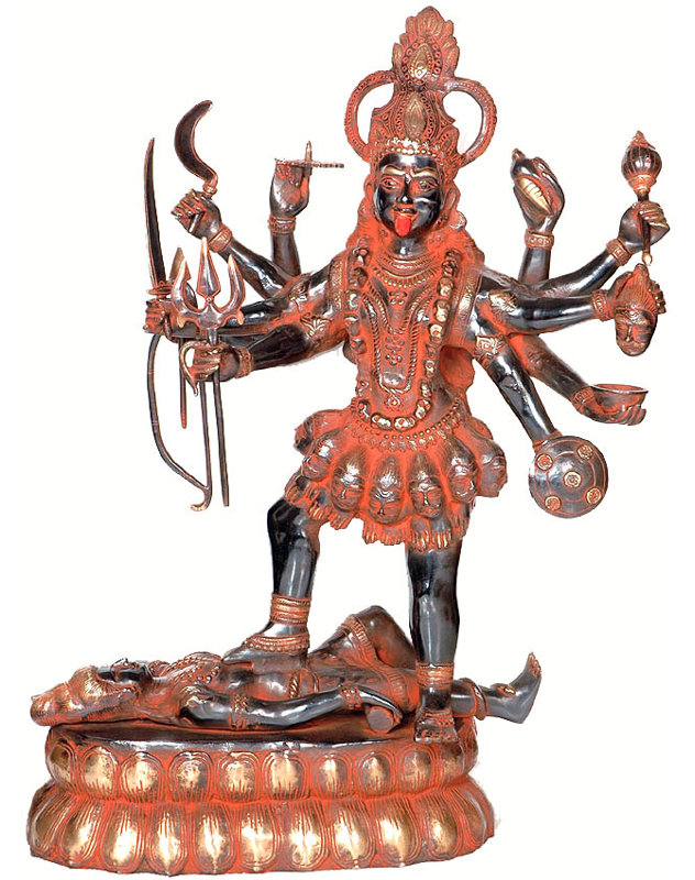 Handmade Statue Decorative Object, Black