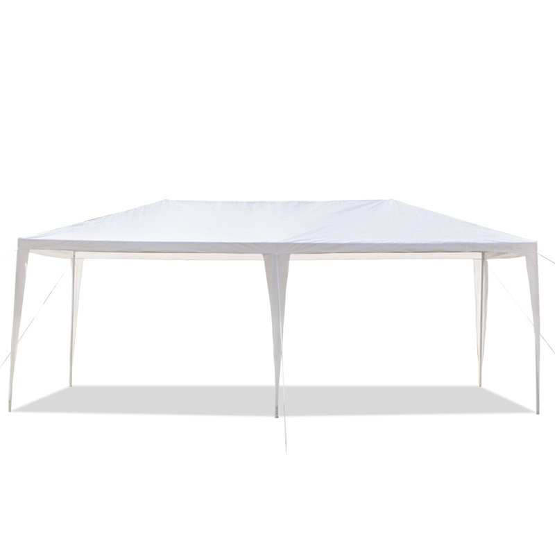 Tente de fête extérieure blanche imperméable sans parois latérales, 9,85 pi. X 19,69 pi.