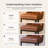 Aldana 26 Inch Bar Stools, Modern Counter Height Bar Stools with Backs, Upholstered Faux Leather Counter Stools-470920446