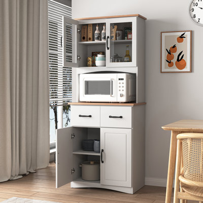 Ciela Traditional Pantry Cabinet Set With Adjustable Shelving And Anti-Topple Design