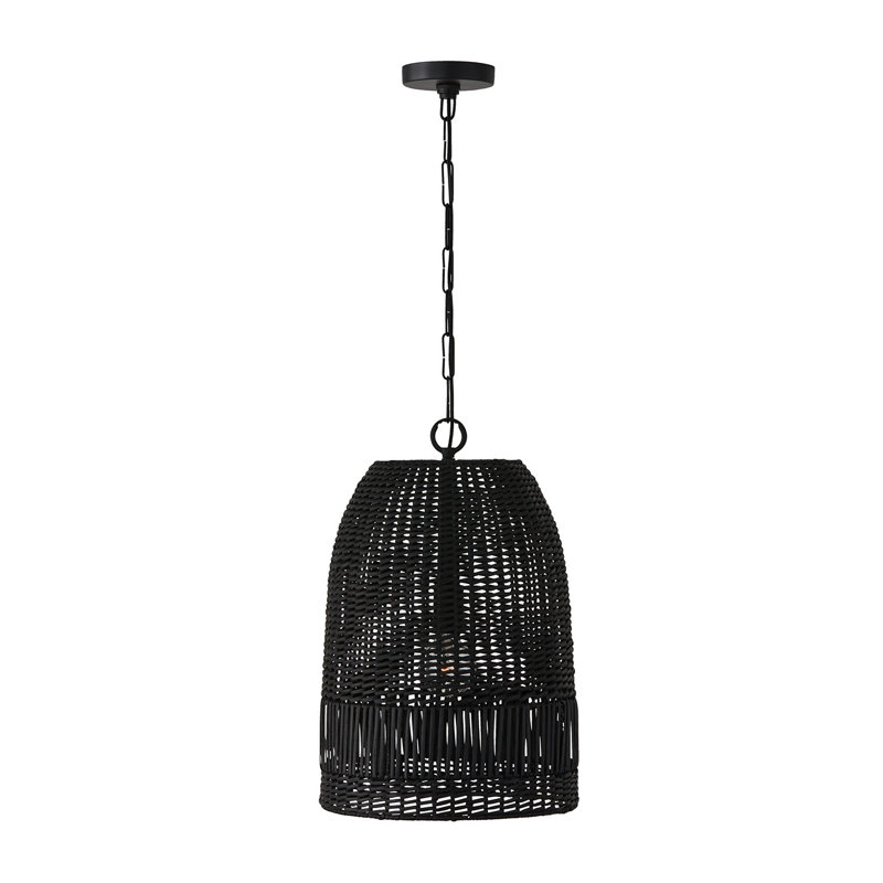 Luminaire suspendu en pot 1 lumière Hasley, Noir