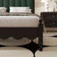 Base de lit plateforme en bois massif de style rétro Ines avec tête de lit tapissier en velours-991268192-991268222