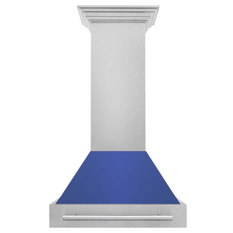ZLINE 30" Fingerprint Resistant Stainless Steel Range Hood, Matte Blue