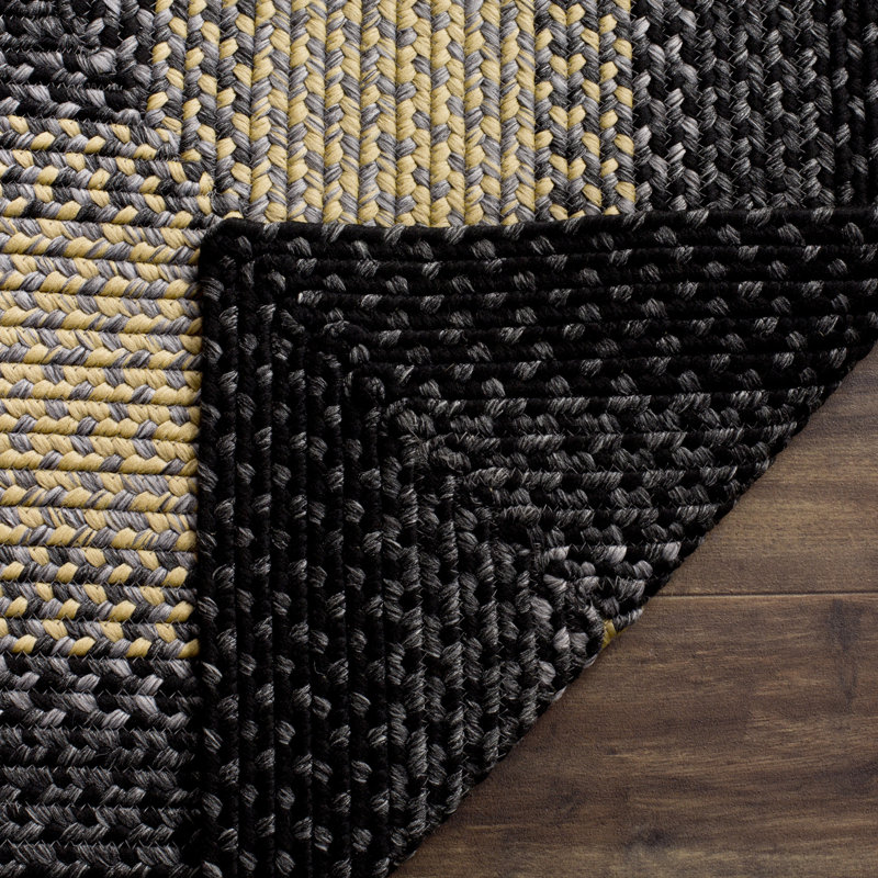 Tapis d'intérieur / extérieur géométrique tissé à la main Georgina, Rectangle 4 pi x 6 pi