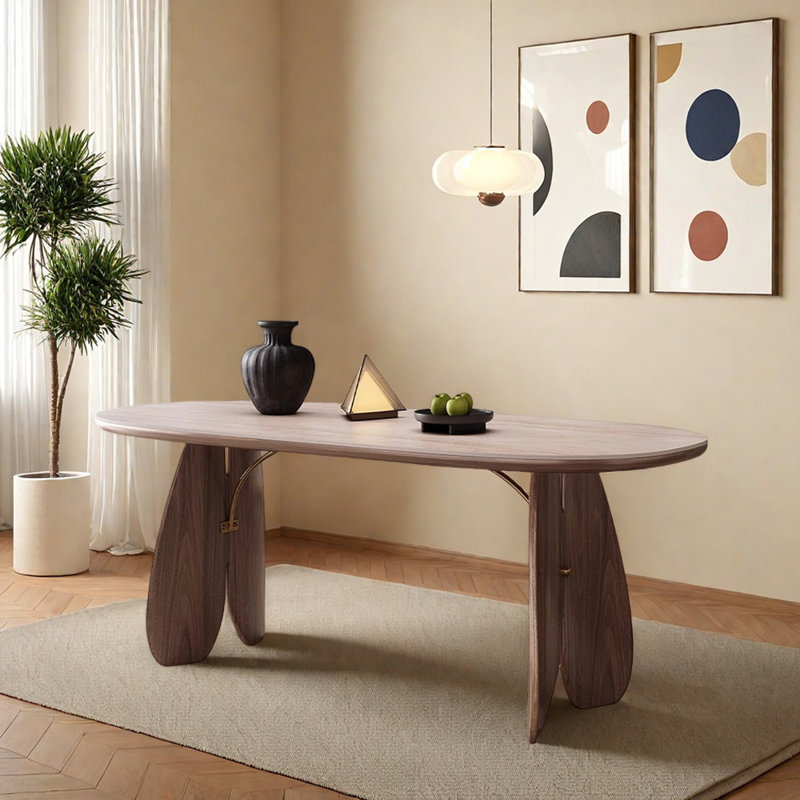 Magnifique table de salle à manger ovale, H 29,52 po x L 55,11 po x l 29,52 po 