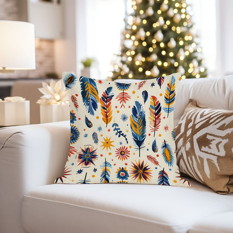 Boho Feather Dreams II Pillow Cover
