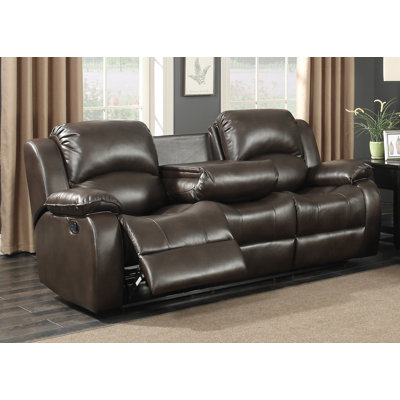 Rahn 87'' Faux Leather Reclining Sofa