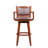 Swivel Upholstered Counter Stool with Solid Wood Frame