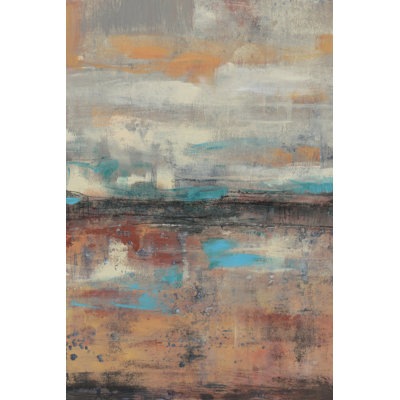Teal Sunset I - Wrapped Canvas Art Prints