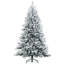 Arbre de Noël artificiel à charnière enneigé 6/7 / 8pi avec base en métal pliable-1399918614