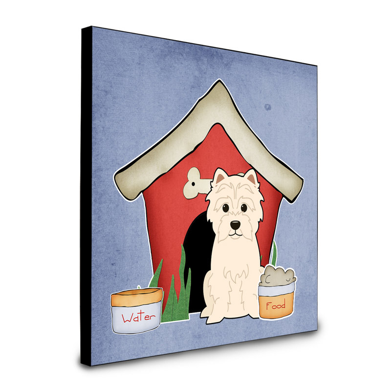 Panneau mural d’art collection dog house Scarvinia, Westie