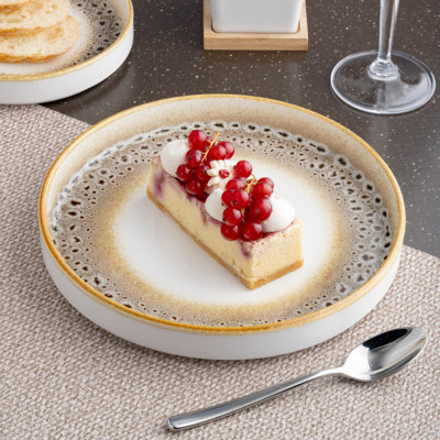Assiette en porcelaine de qualité supérieure JAGUAR | Assiette plate empilable | Va au micro-ondes et au lave-vaisselle