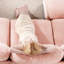 Coussin 4 places en chenille rose modulaire en forme de L avec canapé modulaire ergonomique en chenille et pour les chambres minimalistes