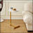 2-pieces White C-shaped Side Table, C Shaped End Table, Side Table for Couch and Bed