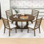 Ensemble de salle à manger extensible 5 pièces avec table et 4 chaises rembourrées Halie-215061101-215061100