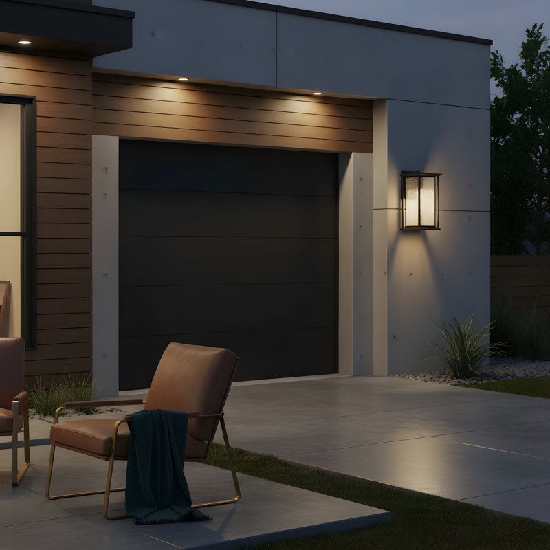 Audley Medium Lantern from Generation Lighting , Seeded, Textured Black