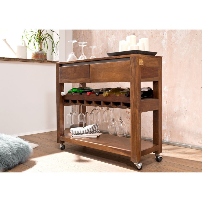 Sydney Solid Wood Kitchen Cart, Unique noble