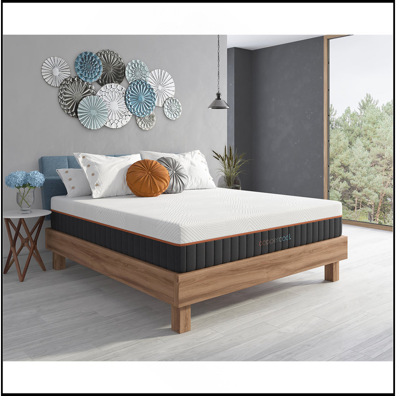 Coppercool 12" Hybrid Memory Foam Mattress, King