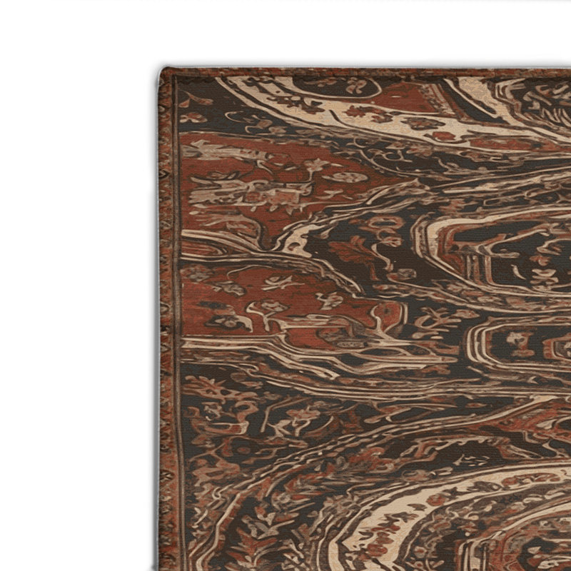 Tapis turc intérieur et extérieur brun, Rectangulaire 2 pi x 3 pi