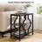 Narrow Industrial Side Table With 3-Tier Storage Shelves For Living Room-1890380357