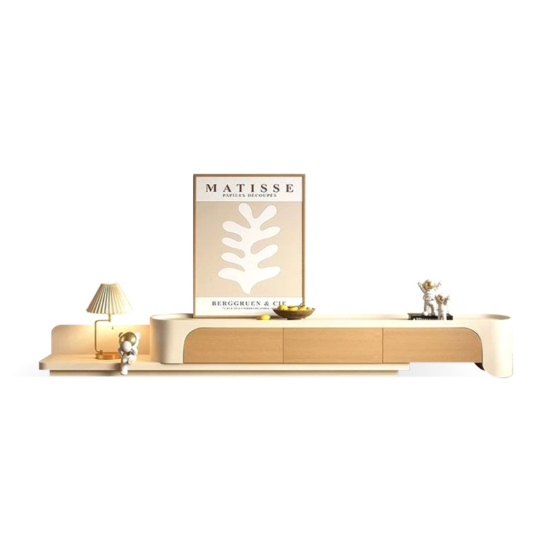 Meuble télé moderne en bois manufacturé beige