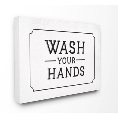 «Wash Your Hands», ensemble d'impression sur toile panoramique