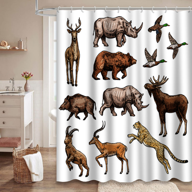 Rideau de douche Wild Animal, L 72 po x l 84 po