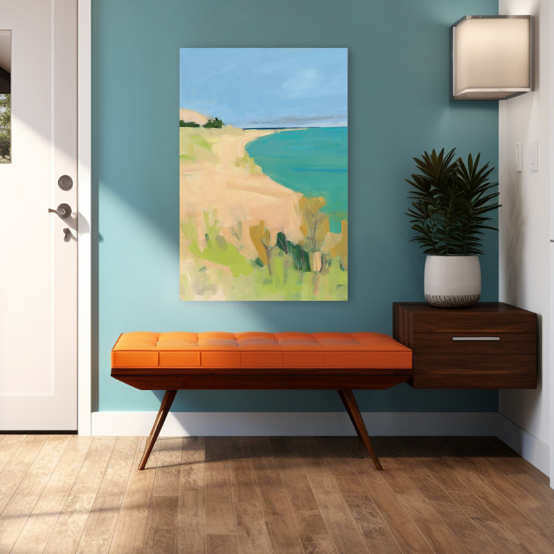 Sleeping Bear Point - Paysages contemporains côtiers, plages, océan, art, H 48 po x l 32 po