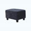 Canapé modulaire moderne en tissu noir l 99,5 po avec méridienne et repose-pieds de rangement-539879310