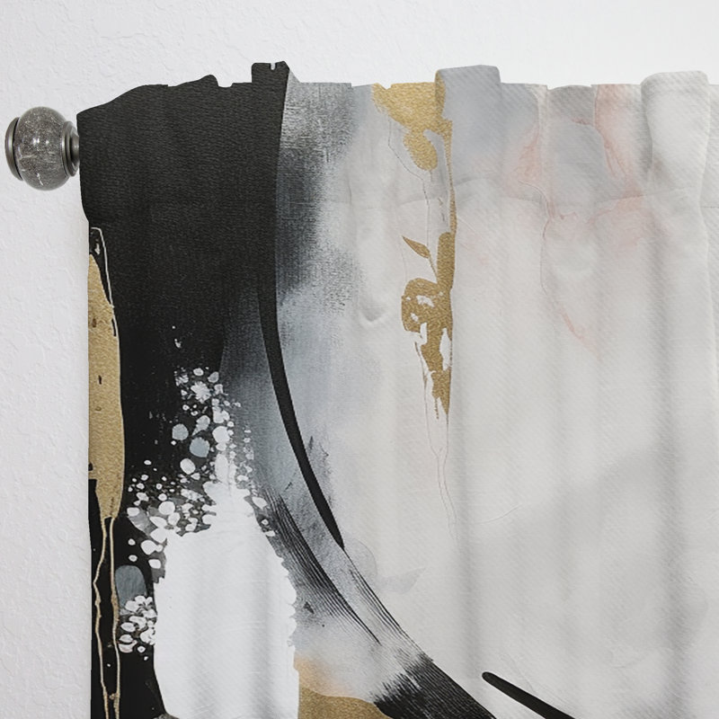 Albom - Exploring Boho Simplicity II - Abstract Curtain - Velvet Room Darkening - 1 panel, 52" W x 84" L