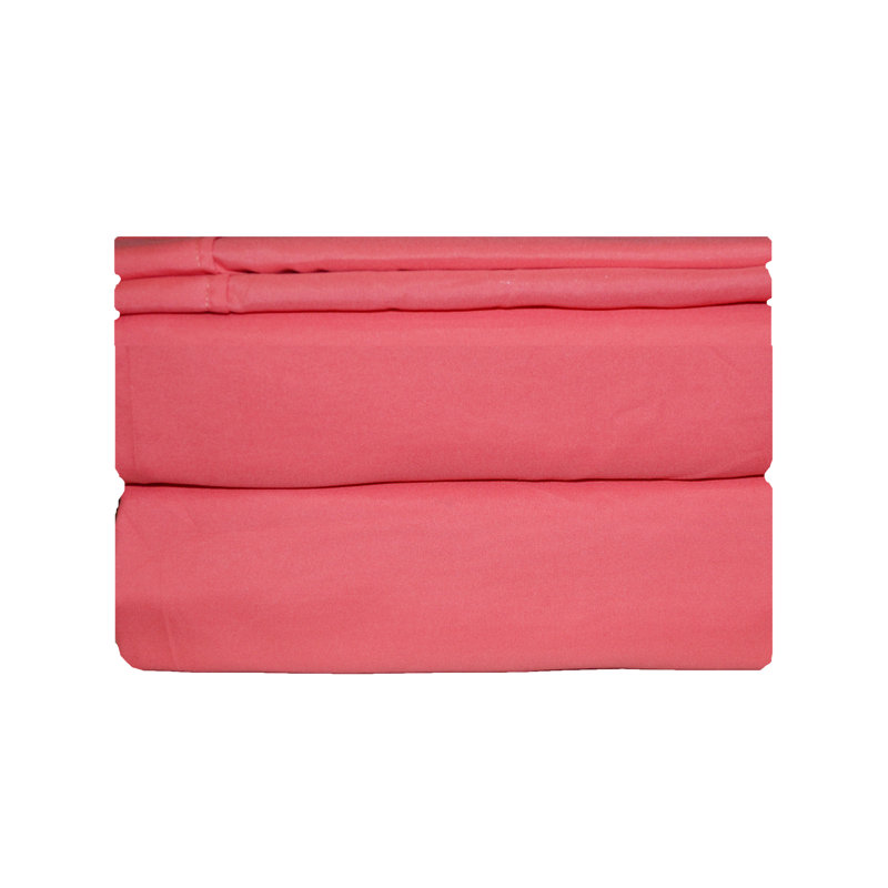 Microfiber Sheet Set, Full Sheet Set with 2 Pillowcases, Peach