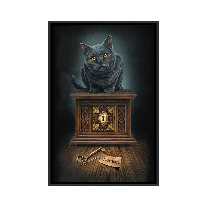«Pandora's Box», impression sur toile, Toile avec cadre noir, Pas de tapis, H 48 po x l 32 po x P 1,5 po