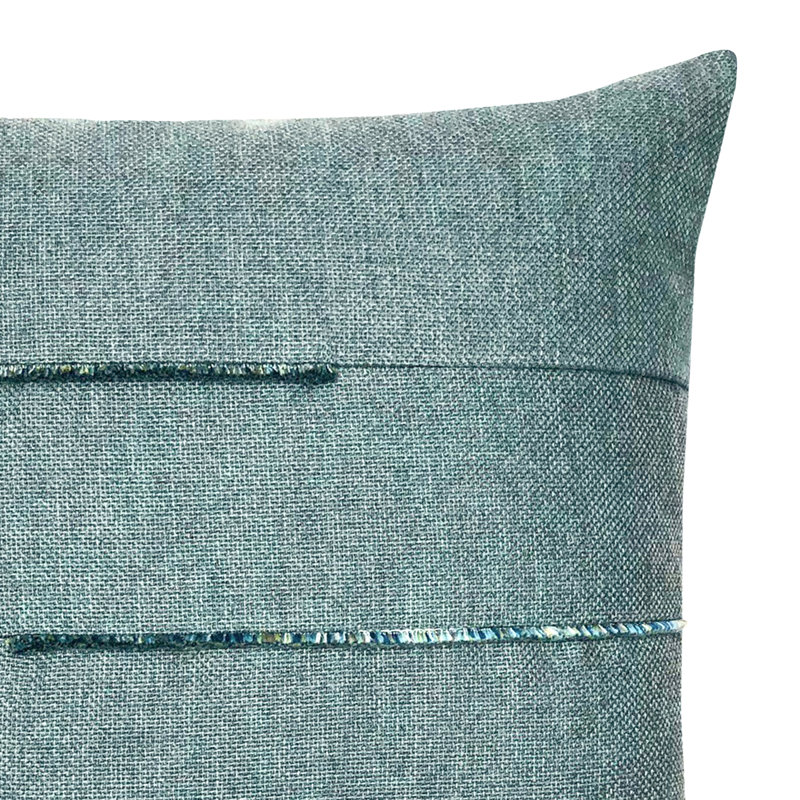 Micro Fringe Outdoor Square Sunbrella® Pillow Cover & Insert, Carbon, Square 20"