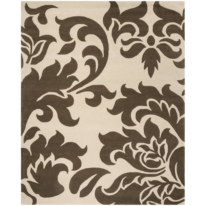 Barcelona Martha Stewart Hand Tufted Wool Floral Rug, Rectangle 9' x 12'
