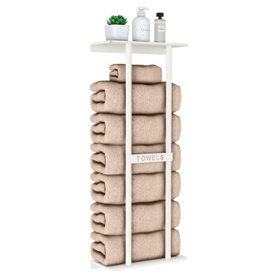 30" Wall Mount Towel Rack with Shelf