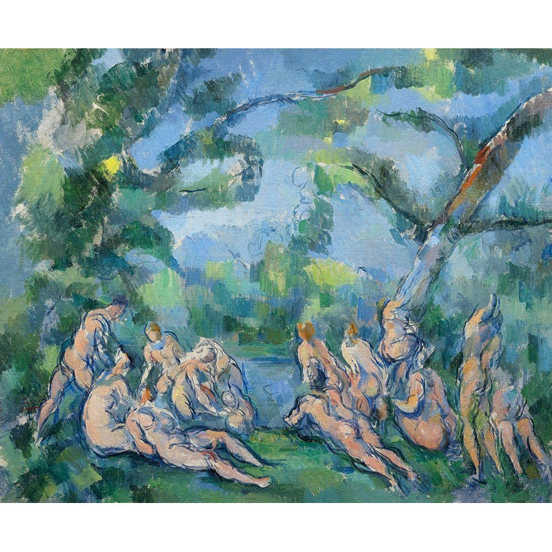 Toile tendue avec châssis Lark Manor ™ Cezanne, Paul, "The Bathers", H 36 po x l 43 po