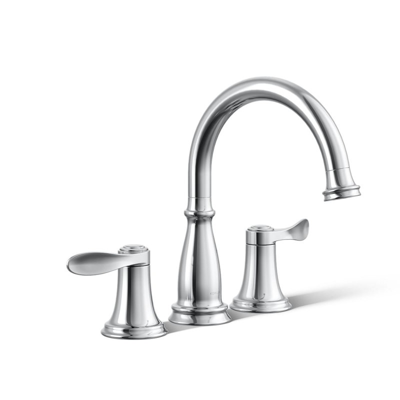 Bellera Bath Trim 2 Deck Mounted Roman Tub Faucet, Polished Chrome