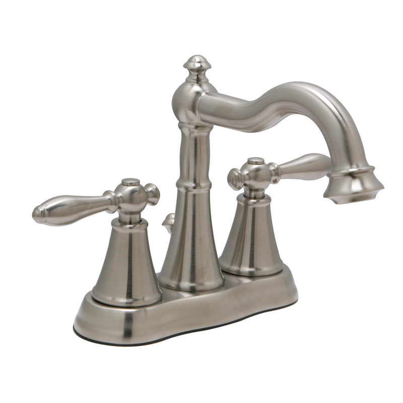 Robinet de salle de bain central avec ensemble de bonde Sherington, Nickel satiné