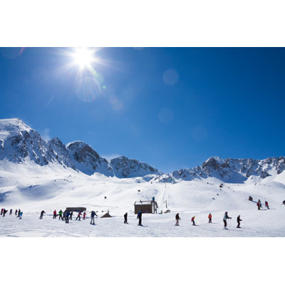 Winter Sport In Mountain by SerrNovik - Wrapped Canvas Print