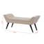 Banc rembourré en lin Aitkin au fini beige, H 20,87 po x l 49,92 po x P 17,36 po