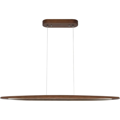 39" Wood Linear Pendant Light