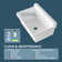 30" W x 20" D High Back Wall Mount Utility Sink White Fireclay with 2 Faucet Hole