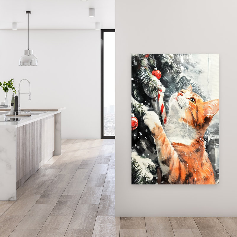 Arbre de Noël contemporain curieux, H 48 po x l 32 po