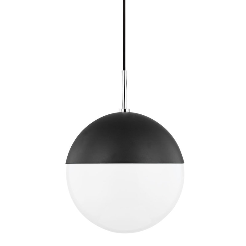 Kilwin 1 - Light Single Pendant, Polished Nickel/Black
